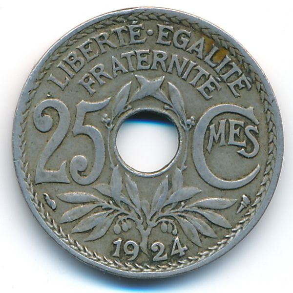 Франция, 25 сентим (1924 г.)