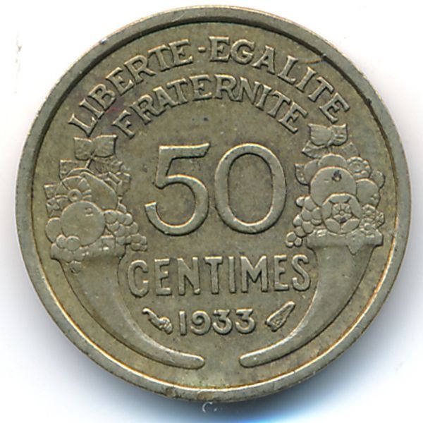 Франция, 50 сентим (1933 г.)