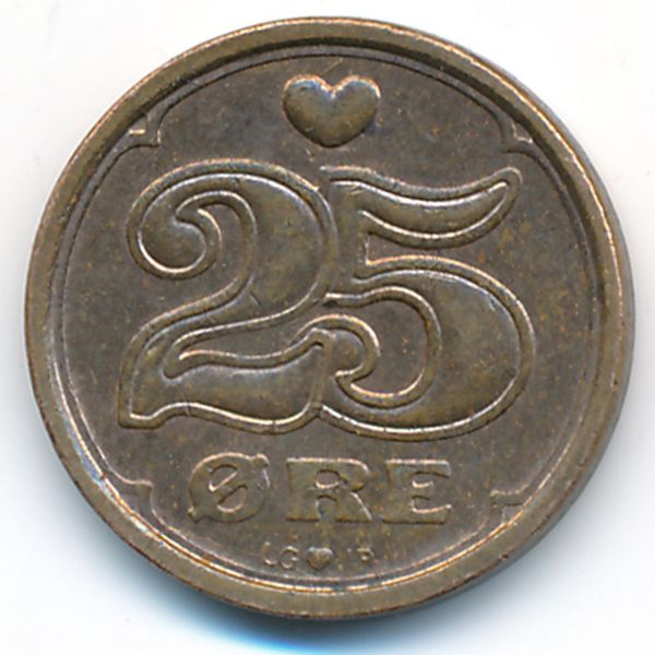 Дания, 25 эре (1990 г.)