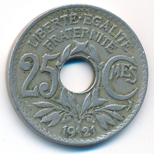 Франция, 25 сентим (1921 г.)