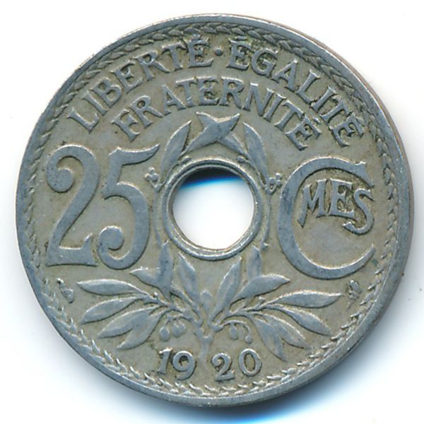 Франция, 25 сентим (1920 г.)