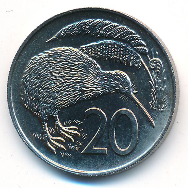 Новая Зеландия, 20 центов (1981 г.)