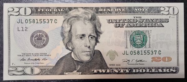 США, 20 долларов (2009 г.)