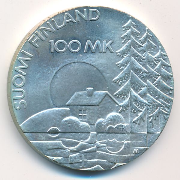 Финляндия, 100 марок (1990 г.)