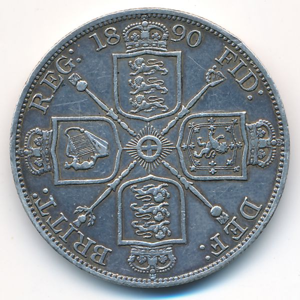 Великобритания, 2 флорина (1890 г.)