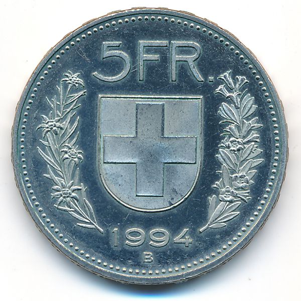 Швейцария, 5 франков (1994 г.)