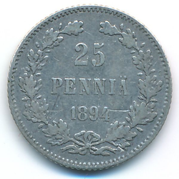 Финляндия, 25 пенни (1894 г.)
