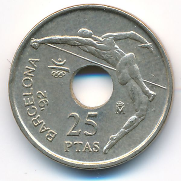 Испания, 25 песет (1991 г.)