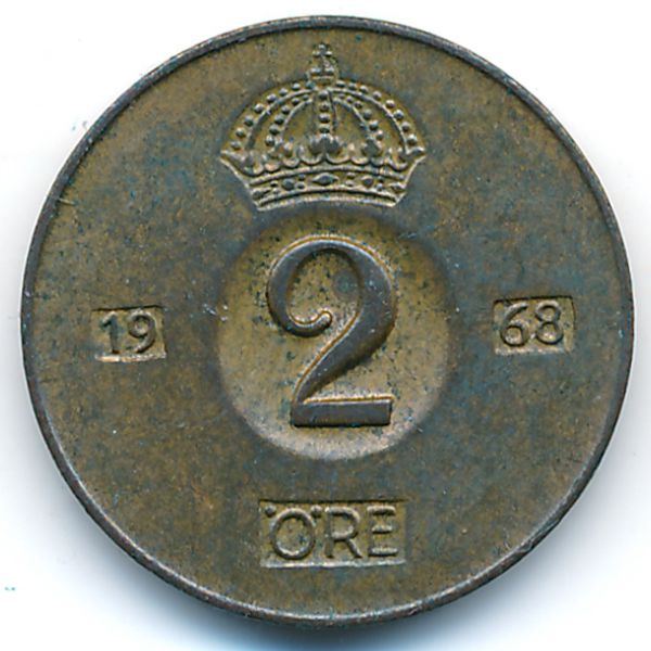 Швеция, 2 эре (1968 г.)