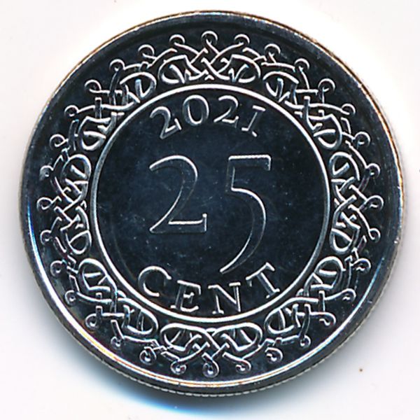 Суринам, 25 центов (2021 г.)