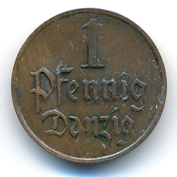 Danzig, 1 pfennig, 1929