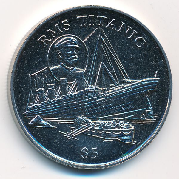 Либерия, 5 долларов (1998 г.)