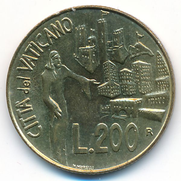 Ватикан, 200 лир (1991 г.)