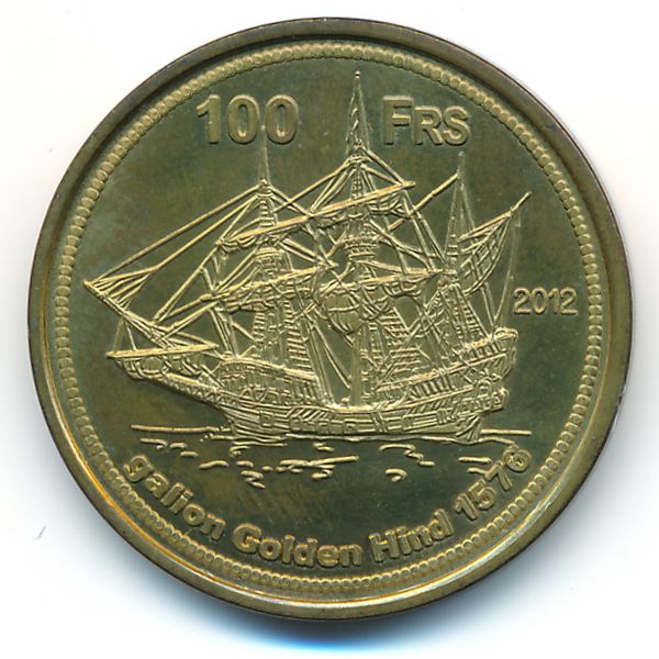 Остров Европа., 100 франков (2012 г.)