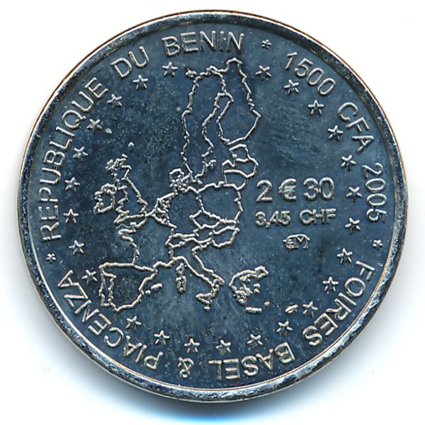 Бенин., 1500 франков КФА (2005 г.)