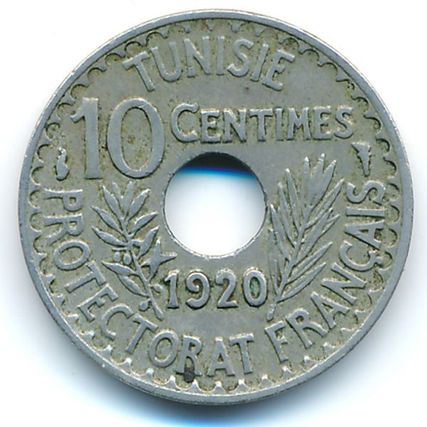 Тунис, 10 сентим (1920 г.)