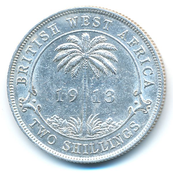 Британская Западная Африка, 2 шиллинга (1913 г.)