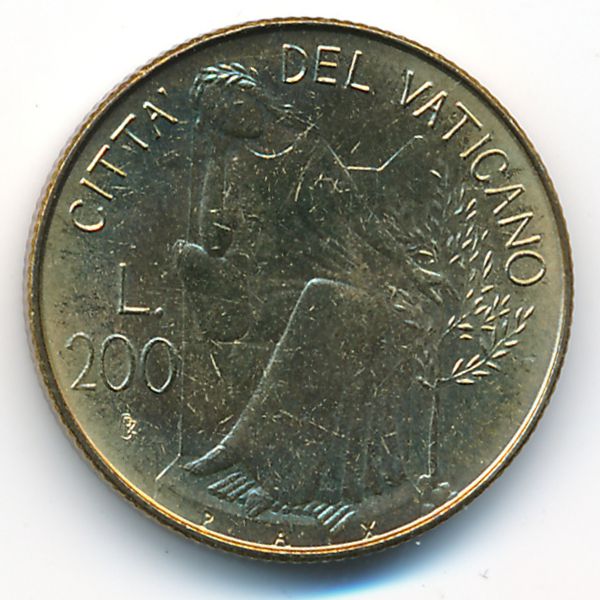 Ватикан, 200 лир (1980 г.)