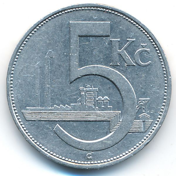 Чехословакия, 5 крон (1938 г.)