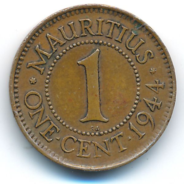 Маврикий, 1 цент (1944 г.)