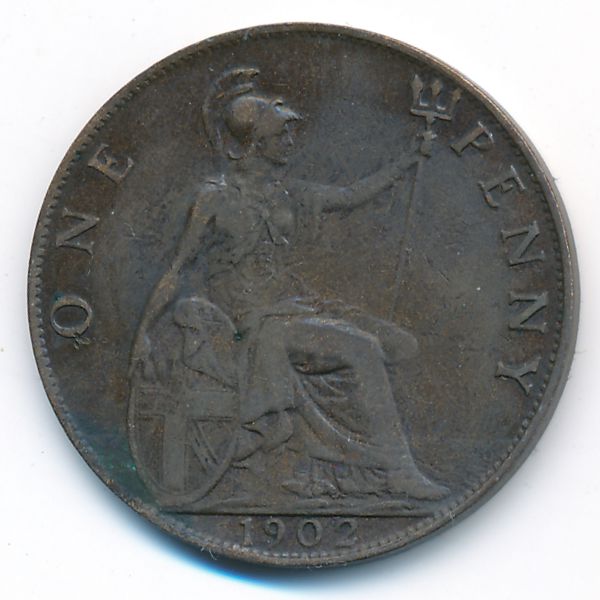 Великобритания, 1 пенни (1902 г.)