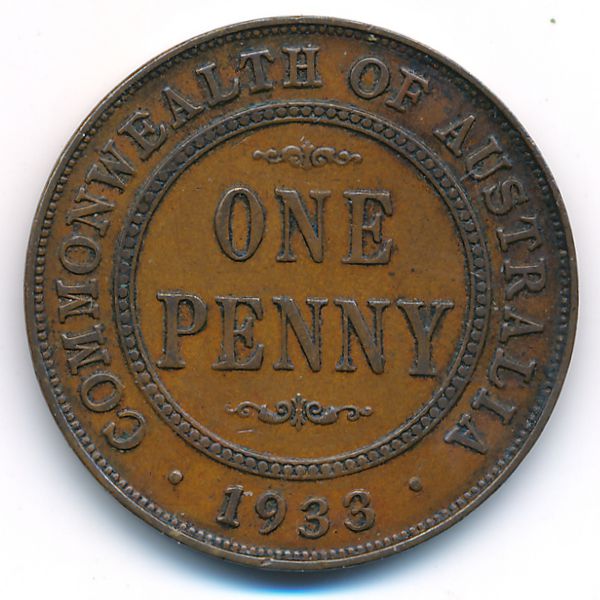 Австралия, 1 пенни (1933 г.)