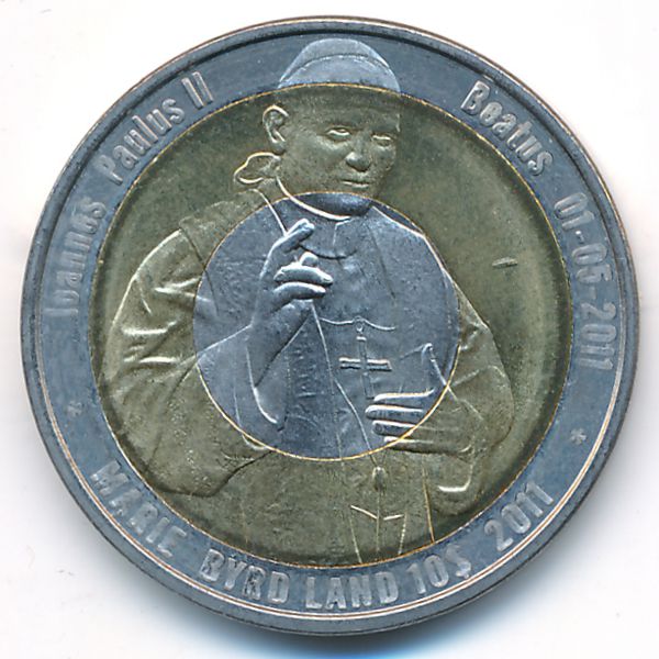 Земля Мэри Бэрд., 10 долларов (2011 г.)