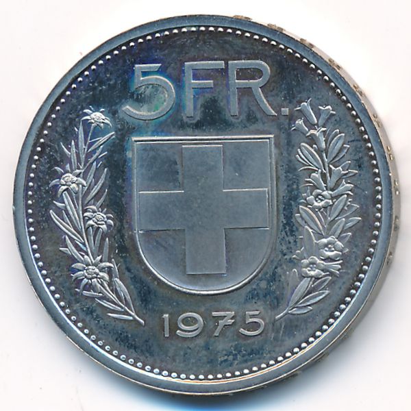 Швейцария, 5 франков (1975 г.)