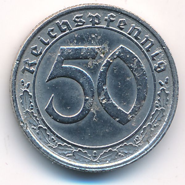 Третий Рейх, 50 рейхспфеннигов (1939 г.)