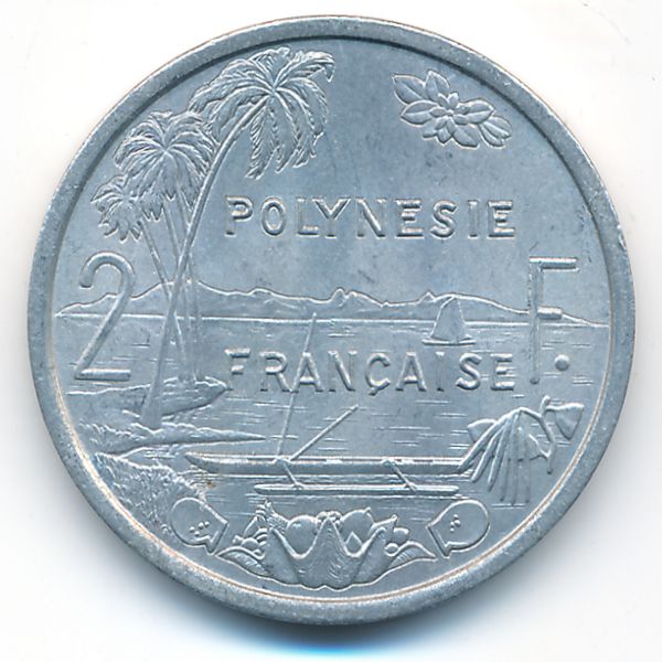 Французская Полинезия, 2 франка (1975 г.)