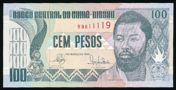 Гвинея-Бисау, 100 песо (1990 г.)