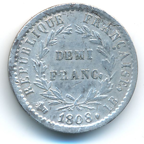 Франция, 1/2 франка (1808 г.)