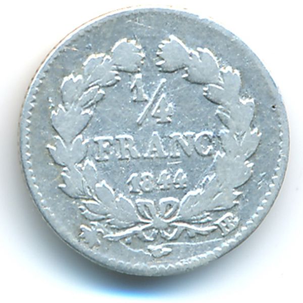 Франция, 1/4 франка (1844 г.)