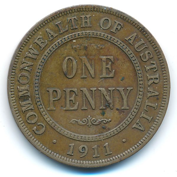 Австралия, 1 пенни (1911 г.)