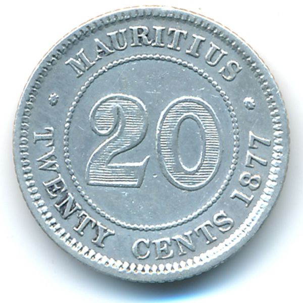 Маврикий, 20 центов (1877 г.)