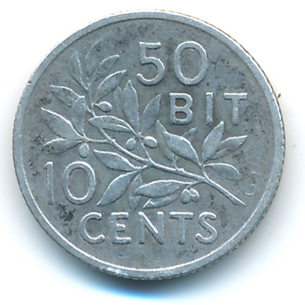 Датская Западная Индия, 10 центов (1905 г.)