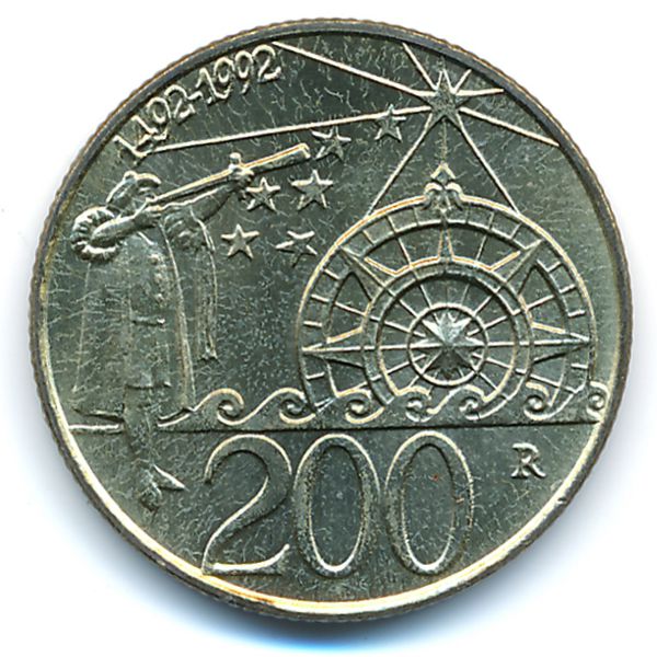 Сан-Марино, 200 лир (1992 г.)