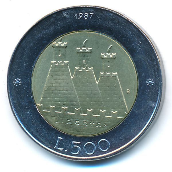 Сан-Марино, 500 лир (1987 г.)