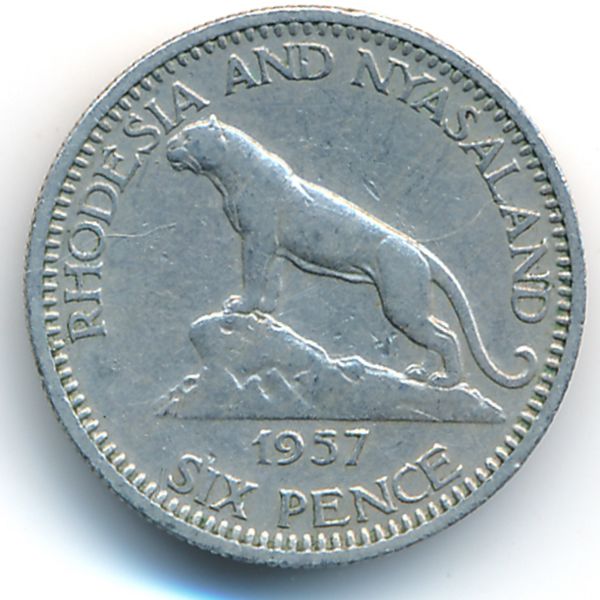 Родезия и Ньясаленд, 6 пенсов (1957 г.)