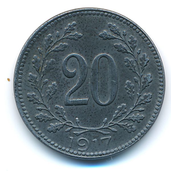 Австрия, 20 геллеров (1917 г.)