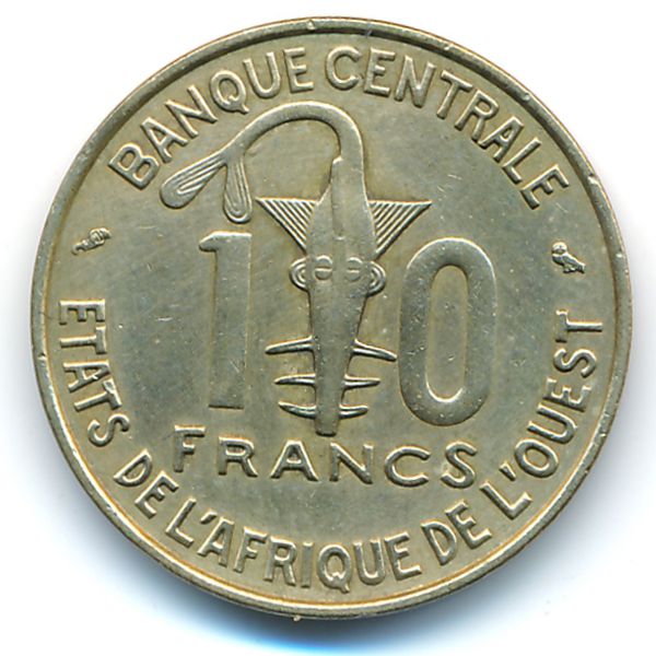 Западная Африка, 10 франков (1974 г.)