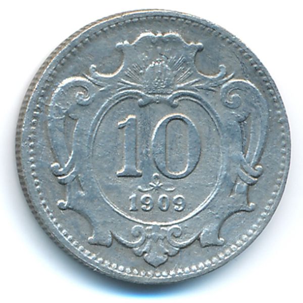 Австрия, 10 геллеров (1909 г.)