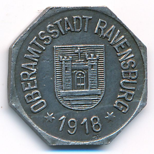 Равенсбург., 5 пфеннигов (1918 г.)