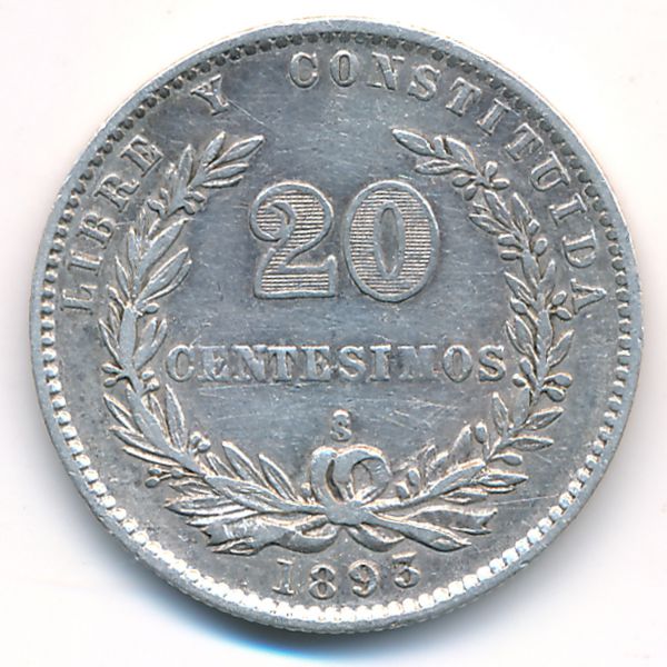 Уругвай, 20 сентесимо (1893 г.)