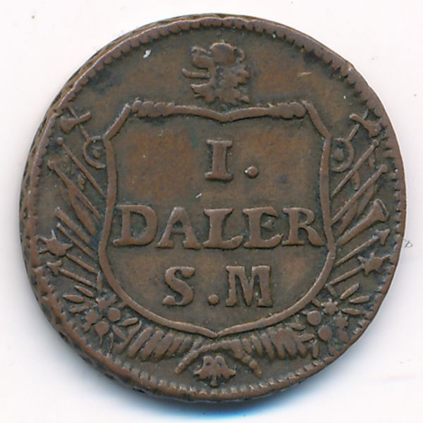 Швеция, 1 далер (1717 г.)
