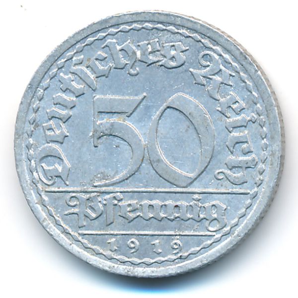 Веймарская республика, 50 пфеннигов (1919 г.)