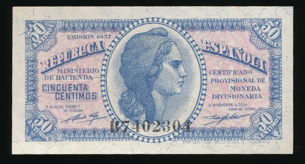 Испания, 50 сентимо (1937 г.)