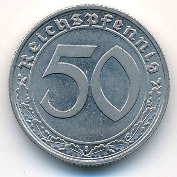 Третий Рейх, 50 рейхспфеннигов (1938 г.)