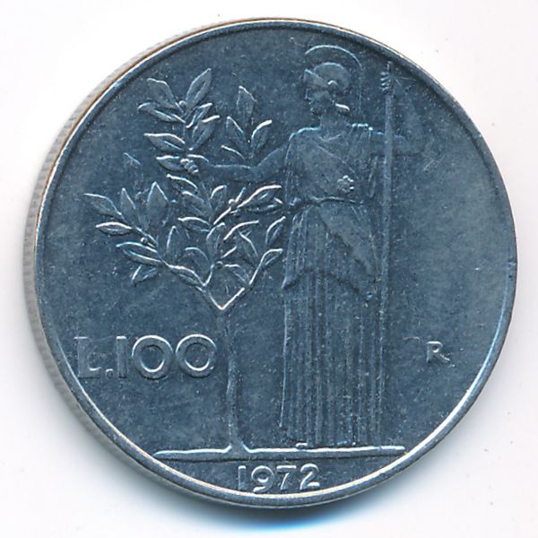 Италия, 100 лир (1972 г.)