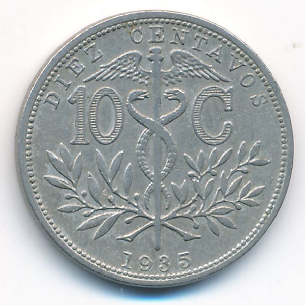 Боливия, 10 сентаво (1935 г.)